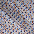 Blue Floral Jacquard Viscose Crepe 110cm