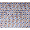 Blue Floral Jacquard Viscose Crepe 110cm