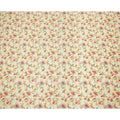 قماش كتان بيج نقي مطبوع عليه زهور بتصميم ألوان مائية متعددة، عرض 140 سم، صنع في الهند - D25066