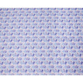 Light Purple Pure Linen Floral Printed Fabric with Purple and White Blossom Design, 140 cms Width, Made in India-D25068