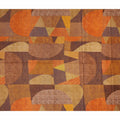 Brown Mustard Orange Geometric Leaf Printed Cotton Voile Fabric 150 Cms Width Lightweight Soft Breathable Dress Material Made In India-D27858