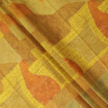 Yellow Orange Geometric Leaf Printed Cotton Voile Fabric 150 Cms Width Lightweight Soft Breathable Dress Material Made In India-D27855 Regal Fabrics