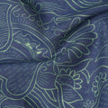 Navy Blue Green Floral Heart Printed Cotton Voile Fabric 150 Cms Width Lightweight Soft Breathable Dress Material Made In India-D27860