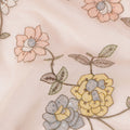 Light Pink Floral Printed Viscose Cotton Fabric, 110 Cms Width, India-D24820