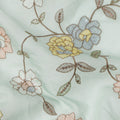 Mint Green Floral Printed Viscose Cotton Fabric, 110 Cms Width, India-D24821
