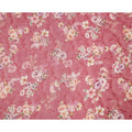 Rose Pink Floral Printed Viscose Cotton Fabric, 110 Cms Width, India-D24819