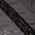 Black Multicolor Abstract Silk Chiffon Fabric with Metallic Lurex 110 Cms Width South Korea-D24982