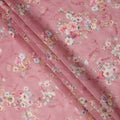 Dusty Pink Floral Printed Viscose Cotton Fabric, 110 Cms Width, India-D24817