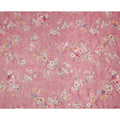 Dusty Pink Floral Printed Viscose Cotton Fabric, 110 Cms Width, India-D24817
