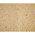Mustard Yellow Floral Printed Viscose Cotton Fabric, 110 Cms Width, India-D24818