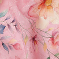 Pink Multicolor Floral Printed Viscose Cotton Fabric, 110 Cms Width, India-D24825