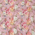 Pink Multicolor Floral Printed Viscose Cotton Fabric, 110 Cms Width, India-D24827