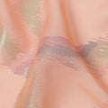 Peach Multicolor Abstract Silk Chiffon Fabric with Metallic Lurex 110 Cms Width South Korea-D24983