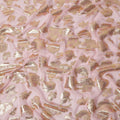 Light Pink Floral Pattern Silk Chiffon Fabric with Metallic Lurex, 110 Cms, South Korea-D25500