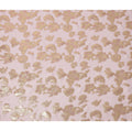 Light Pink Floral Pattern Silk Chiffon Fabric with Metallic Lurex, 110 Cms, South Korea-D25500