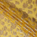 Yellow Floral Pattern Silk Chiffon Fabric with Metallic Lurex, 110 Cms, South Korea-D25505