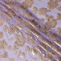 Lavender Floral Pattern Silk Chiffon Fabric with Metallic Lurex, 110 Cms, South Korea-D25503