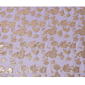 Lavender Floral Pattern Silk Chiffon Fabric with Metallic Lurex, 110 Cms, South Korea-D25503