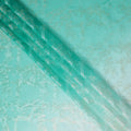 Aqua Green Silk Chiffon Fabric with Metallic Lurex, 110 Cms Width, South Korea-D24813
