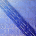 Blue Silk Chiffon Fabric with Metallic Lurex, 110 Cms Width, South Korea-D24815
