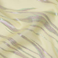 Yellow Wave Pattern Silk Chiffon Fabric with Metallic Lurex, 110 Cms, South Korea-D25492