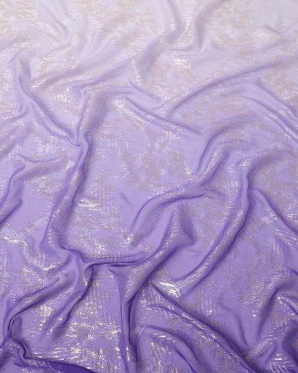 قماش شيفون حريري بلون لافندر مع لوركس معدني، عرض 110 سم، كوريا الجنوبية - D24816