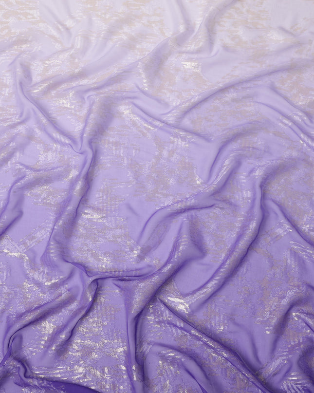قماش شيفون حريري بلون لافندر مع لوركس معدني، عرض 110 سم، كوريا الجنوبية - D24816