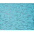 Turquoise Wave Pattern Silk Chiffon Fabric with Metallic Lurex, 110 Cms, South Korea-D25490