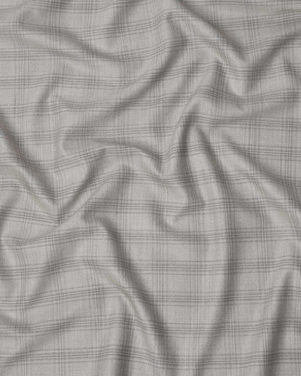 Light Grey Premium Italian Blended Wool Suiting Fabric, 3.75 Mtrs with 150 Cms Width, Imported from Italy-D25446