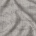 Light Grey Premium Italian Blended Wool Suiting Fabric, 3.75 Mtrs with 150 Cms Width, Imported from Italy-D25446