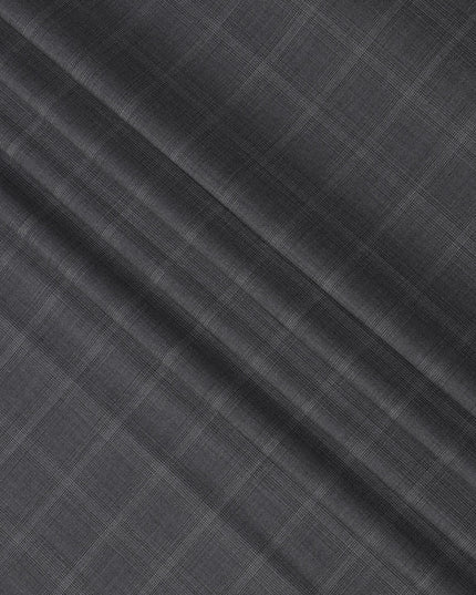 Charcoal Grey Premium Italian Blended Wool Suiting Fabric, 3.75 Mtrs with 150 Cms Width, Imported from Italy-D25448