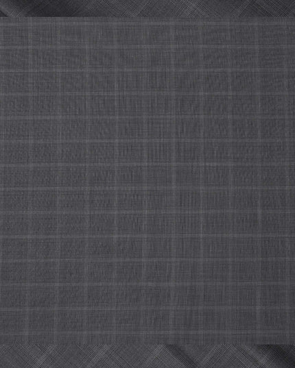 Charcoal Grey Premium Italian Blended Wool Suiting Fabric, 3.75 Mtrs with 150 Cms Width, Imported from Italy-D25448