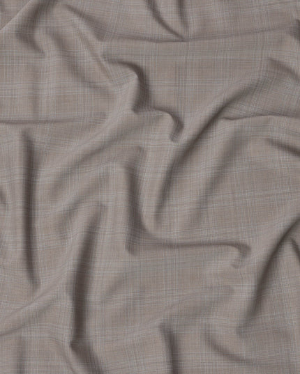 Brown Premium Italian Blended Wool Suiting Fabric, 3.75 Mtrs with 150 Cms Width, Imported from Italy-D25444