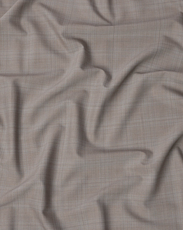 Brown Premium Italian Blended Wool Suiting Fabric, 3.75 Mtrs with 150 Cms Width, Imported from Italy-D25444