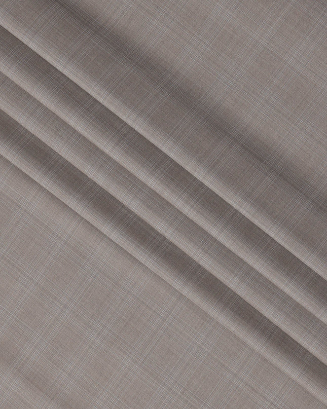 Brown Premium Italian Blended Wool Suiting Fabric, 3.75 Mtrs with 150 Cms Width, Imported from Italy-D25444