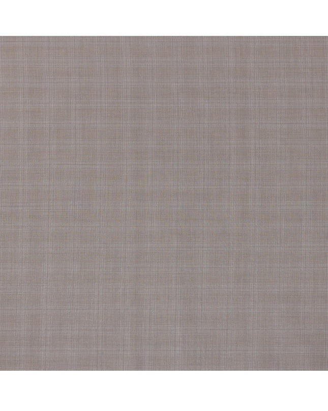 Brown Premium Italian Blended Wool Suiting Fabric, 3.75 Mtrs with 150 Cms Width, Imported from Italy-D25444