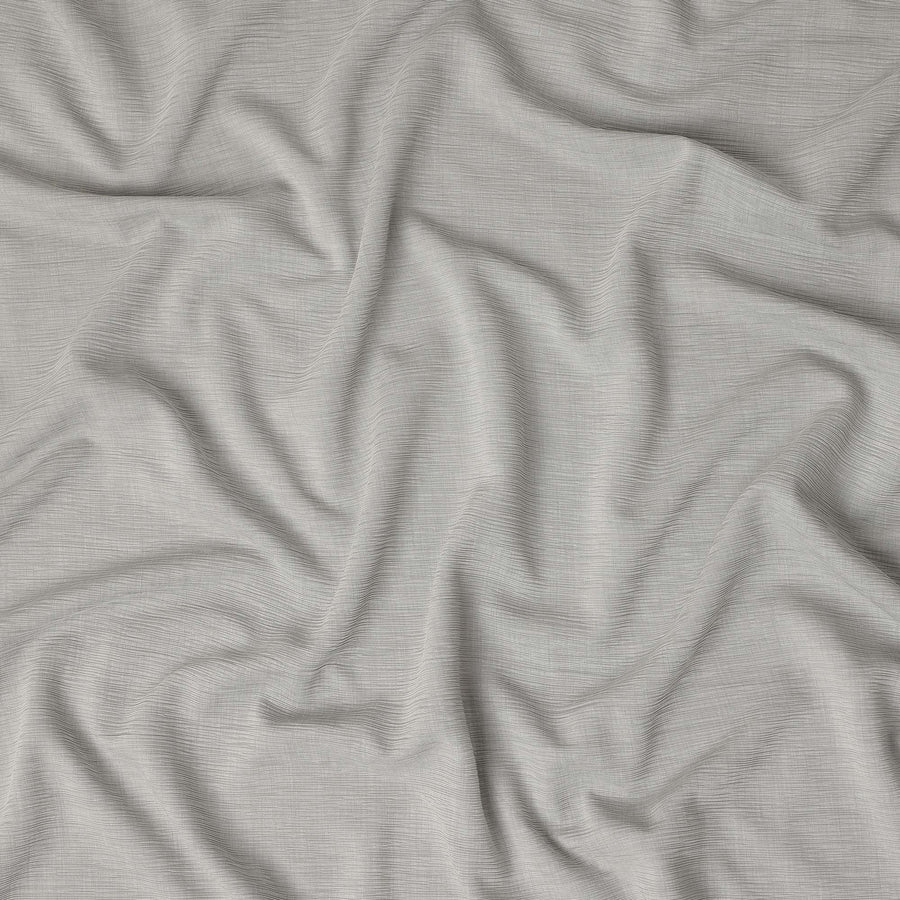 Light Grey Solid Wrinkle Texture Poly Georgette Fabric Soft Flowy Lightweight Design 150 Cms Width Made in Japan-D27456