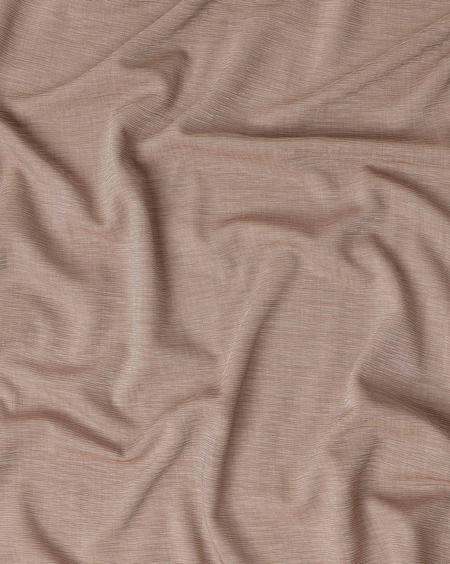 Warm Taupe Solid Wrinkle Texture Poly Georgette Fabric Soft Flowy Lightweight Design 150 Cms Width Made in Japan-D27455
