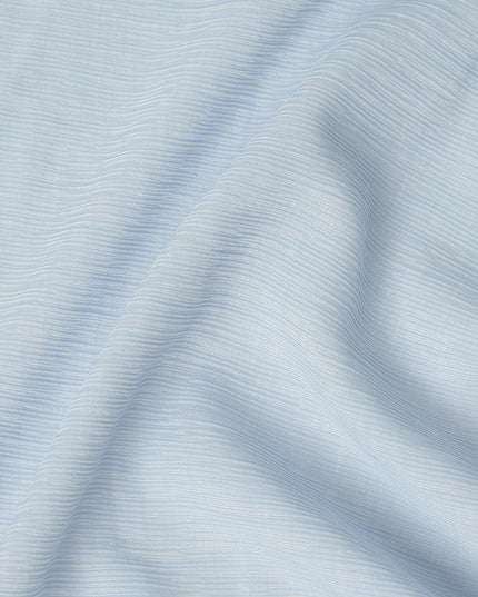 Light Blue Solid Wrinkle Texture Poly Georgette Fabric Soft Flowy Lightweight Design 150 Cms Width Made in Japan-D27459 Regal Fabrics