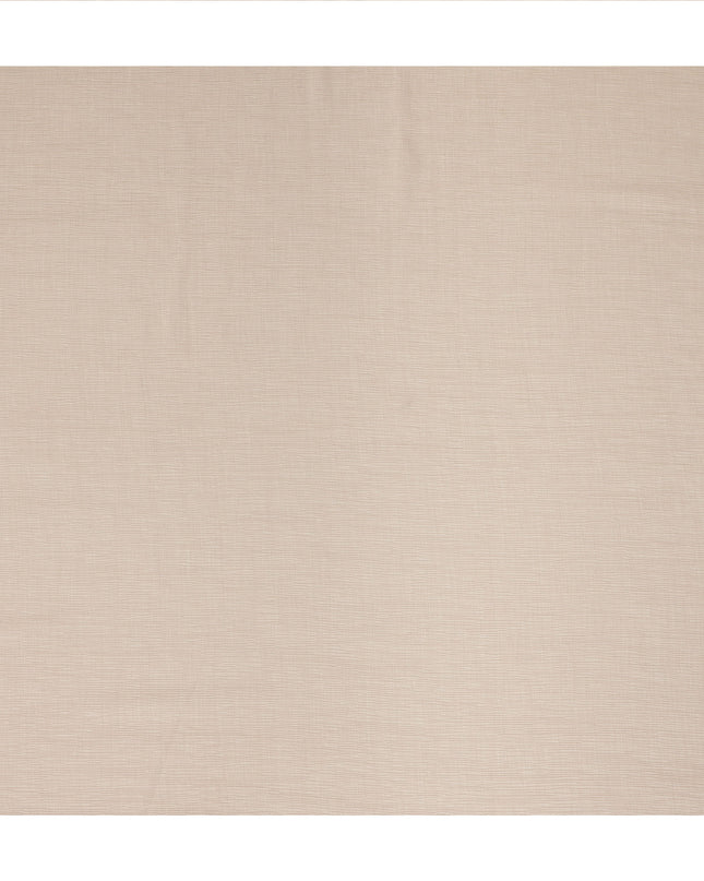 Beige Solid Wrinkle Texture Poly Georgette Fabric Soft Flowy Lightweight Design 150 Cms Width Made in Japan-D27458
