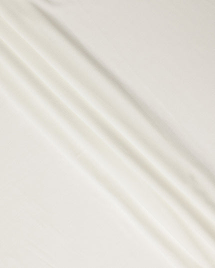 Ivory Solid Wrinkle Texture Poly Georgette Fabric Soft Flowy Lightweight Design 150 Cms Width Made in Japan-D27457