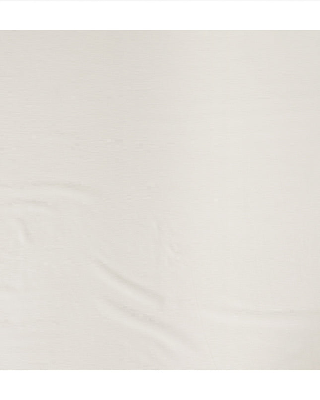 Ivory Solid Wrinkle Texture Poly Georgette Fabric Soft Flowy Lightweight Design 150 Cms Width Made in Japan-D27457