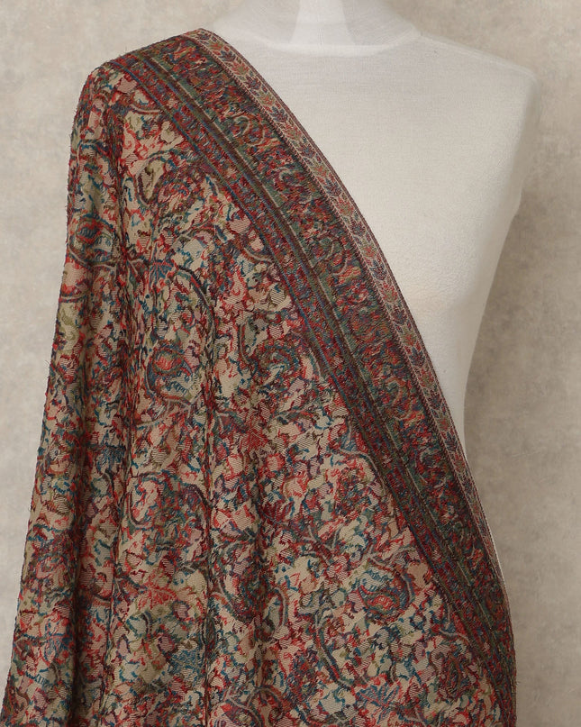 Brown Premium Kashmiri Pashmina Shawl 225X80 CMS Width, India-D26960 - Regal Fabrics