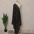 Black Premium Kashmiri Pashmina Shawl 225X80 CMS Width, India-D26963 - Regal Fabrics