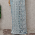 Ice Blue French Chantilly Lace Saree