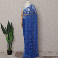 Royal Blue French Chantilly Lace Saree