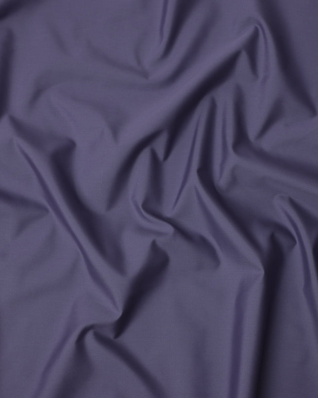 Deep Purple Plain Italian 100% Cotton Shirting Fabric, 150 Cms, Italy-D24941