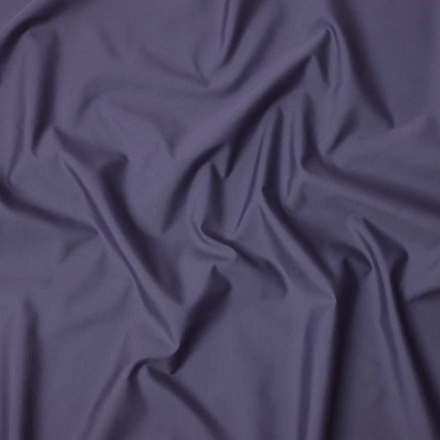 Deep Purple Plain Italian 100% Cotton Shirting Fabric, 150 Cms, Italy-D24941