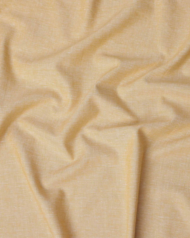 Yellow Linen Yarn Dyed Fabric India 150cm