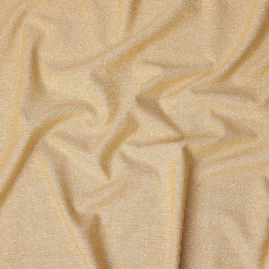 Yellow Linen Yarn Dyed Fabric India 150cm